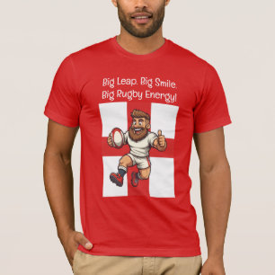 Camiseta Motivo do Salto Ousado do Rugby Inglaterra