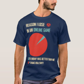 Camiseta Motivo Para Eu Perder Em Um Jogo Online MMORPG Onl