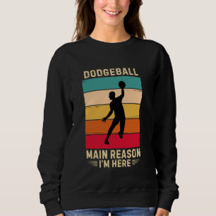 Camiseta Motivo principal do Retro Dodgeball Estou aqui Dod