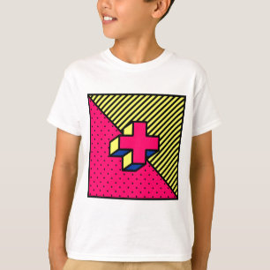 Camiseta Motivo transversal neo do sinal de Memphis /Plus