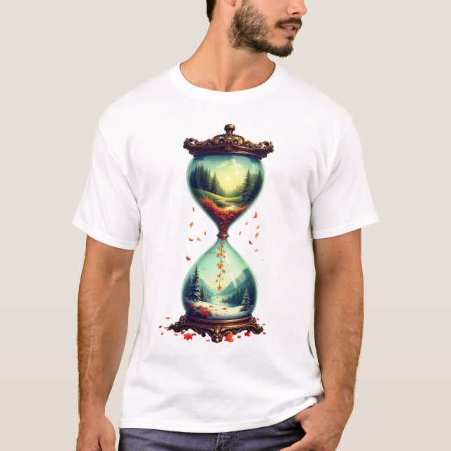Camiseta Motivos de Mudança de ampulheta (Frente)