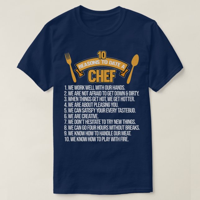 Camiseta Motivos Para A Produção De Comida De Cozinha De Co (Frente do Design)