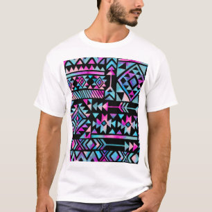 Camiseta Motivos tribais de aquarela, papel de parede étnic