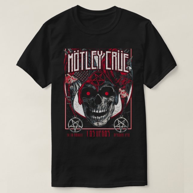 Camiseta Mötley Crüe 2The Stadium Tour Las Vegas (Frente do Design)