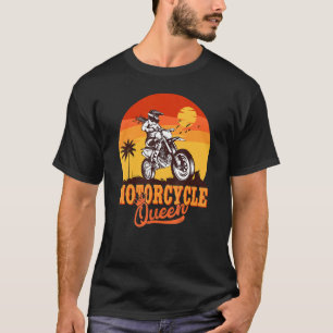 Camiseta Moto de bicicleta da rainha Biker