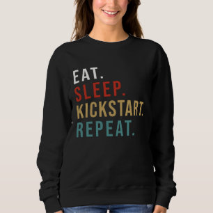 Camiseta Moto de Cross Antiga Coma Durma Kickstart De