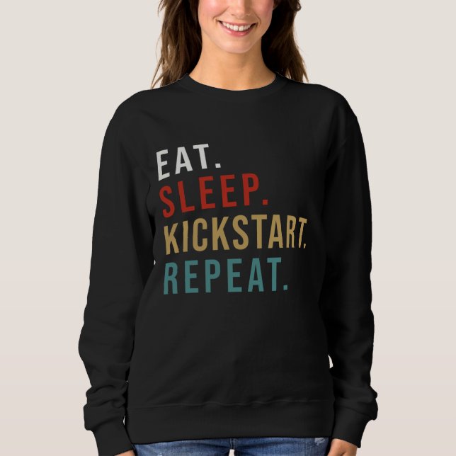 Camiseta Moto de Cross Antiga Coma Durma Kickstart De (Frente)