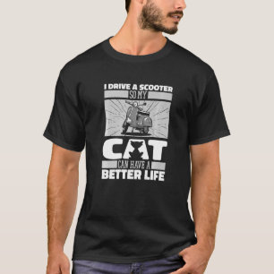 Camiseta Moto De Gato Moped - Patinete Bike Premium
