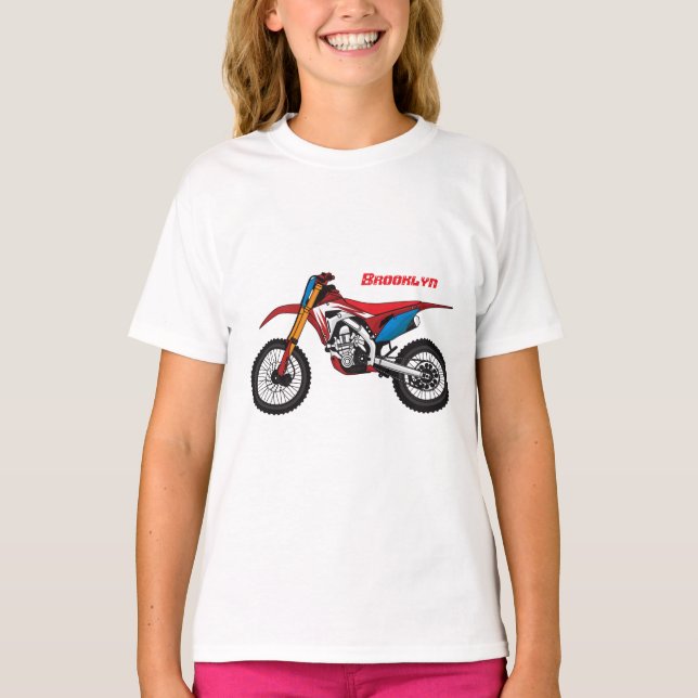 Camiseta Moto de terra vermelha (Frente)