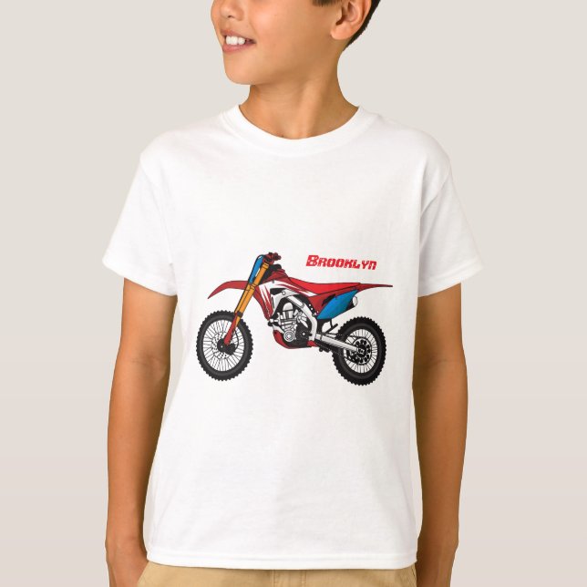 Camiseta Moto de terra vermelha (Frente)