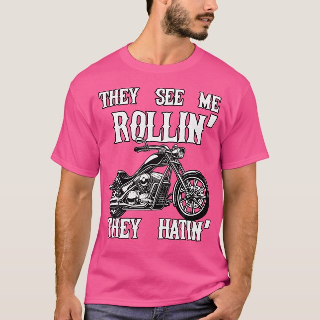 Camiseta Moto Engraçada De Rollin' Renegade (Frente)