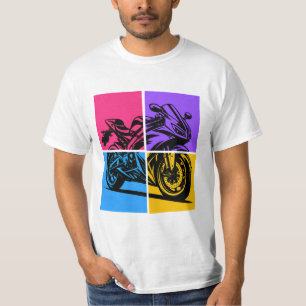 Camiseta Moto Esportiva Pop Art