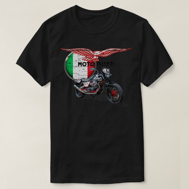 Camiseta Moto Guzzi angustiado (Frente do Design)