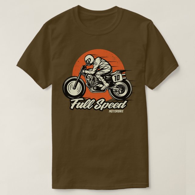 Camiseta Motobicicleta de velocidade do cheio (Frente do Design)