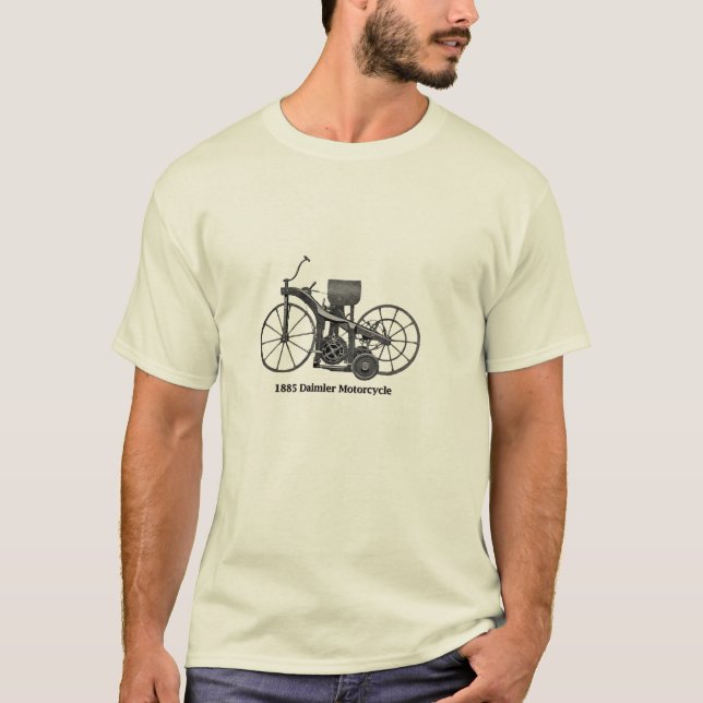 Camiseta Motocicleta 1885 de Daimler Reitwagen (Frente)