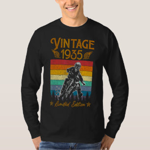 Camiseta Motocicleta 87. º aniversário Homens Vintage 1935 