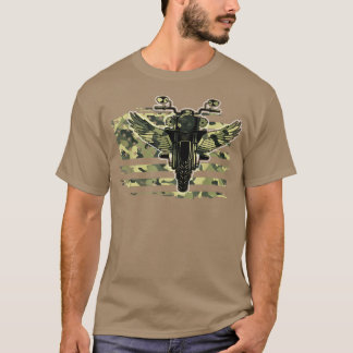 Camiseta Motocicleta American Flag Biker138