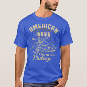 Camiseta Motocicleta Americana Retro Vintage para o Antigo