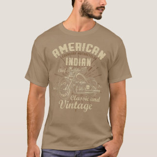 Camiseta Motocicleta Americana Retro Vintage para o Antigo 