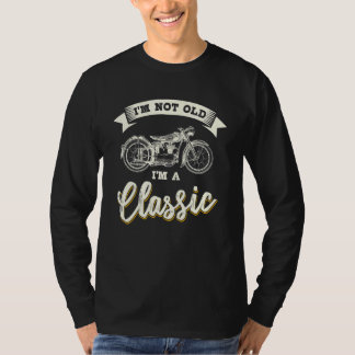 Camiseta Motocicleta Biker Gear não antiga, sou clássico