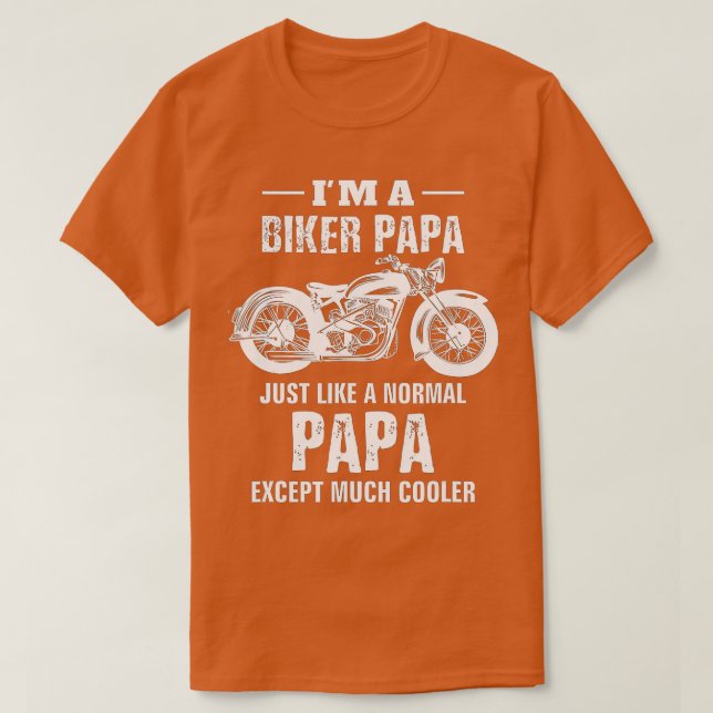 Camiseta Motocicleta Biker Papa Bike Pai Avô Gif (Frente do Design)