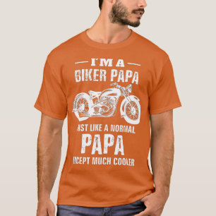 Camiseta Motocicleta Biker Papa Bike Pai Avô Gif