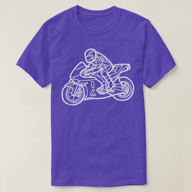 Camiseta Motocicleta Biker Stuntman Esporte Bike Rac (Frente do Design)