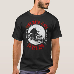 Camiseta Motocicleta Christian Faith Siga Jesus Biker