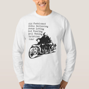 Camiseta Motocicleta cristã Sens Legal Funny Vintage Faith
