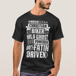 Camiseta Motocicleta Cristão Biker Faith, Movido 1