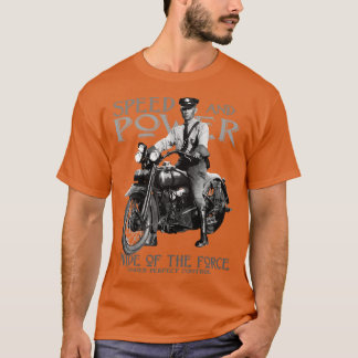 Camiseta Motocicleta da Polícia de Vintage