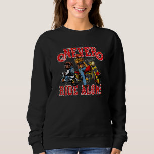 Camiseta Motocicleta De Cães E Nunca Andam Sozinhos Para O
