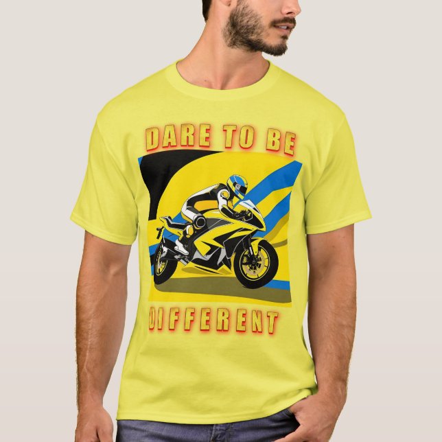 Camiseta Motocicleta de Corrida e Piloto (Frente)