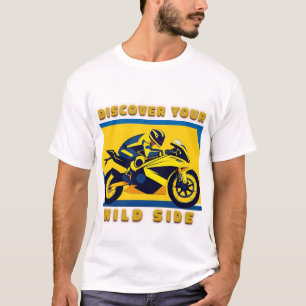 Camiseta Motocicleta de Corrida e Piloto