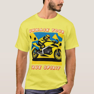 Camiseta Motocicleta de Corrida e Piloto