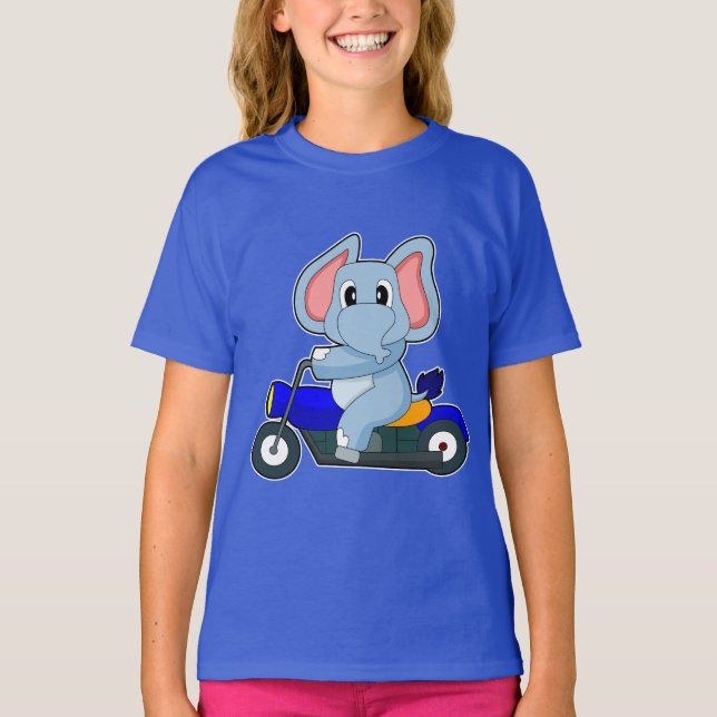 Camiseta Motocicleta de elefante (Frente)