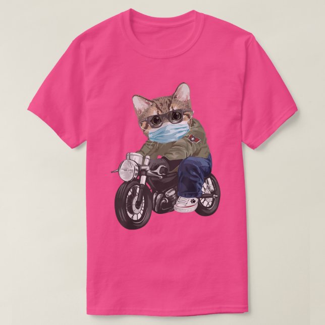 Camiseta Motocicleta de guincho com máscara (Frente do Design)