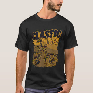 Camiseta Motocicleta de motocicleta Clássica Biker Vovô Mot