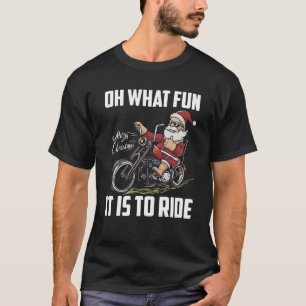 Camiseta Motocicleta de Santa Claus Biker Moto Natal Mot
