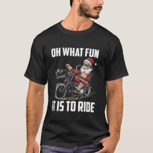 Camiseta Motocicleta de Santa Claus Biker Moto Natal Mot
