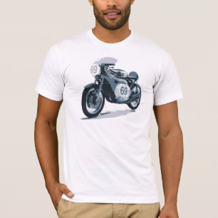 Camiseta Motocicleta do clássico do piloto do café