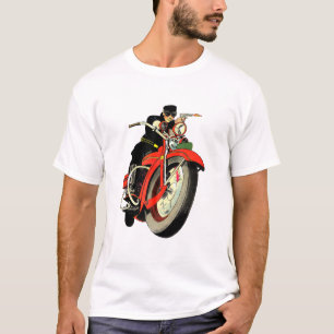 Camiseta Motocicleta do Gangster Biker Comic Book