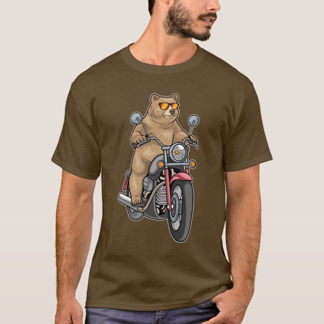 Camiseta Motocicleta do urso (Frente)