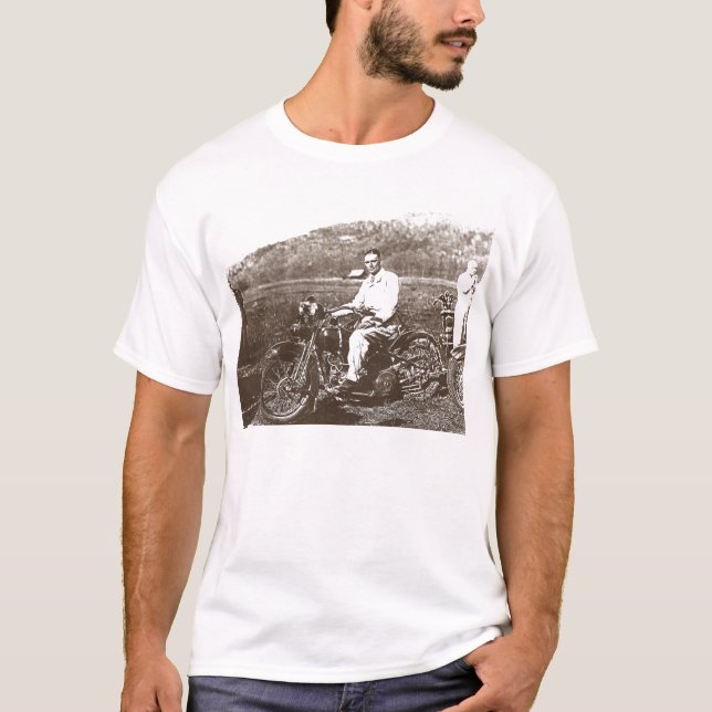 Camiseta motocicleta do vintage (Frente)