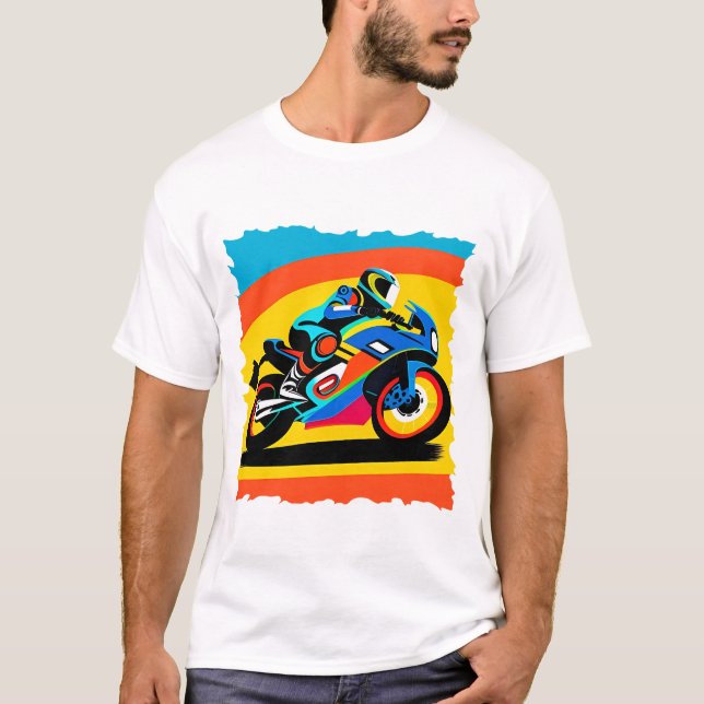 Camiseta Motocicleta em alta velocidade (Frente)