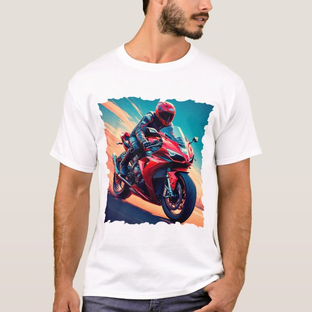 Camiseta Motocicleta em alta velocidade (Frente)