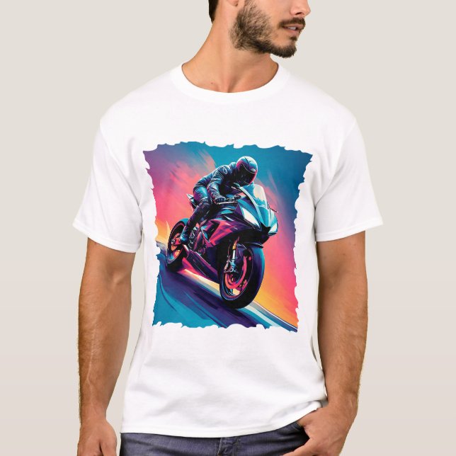 Camiseta Motocicleta em alta velocidade (Frente)