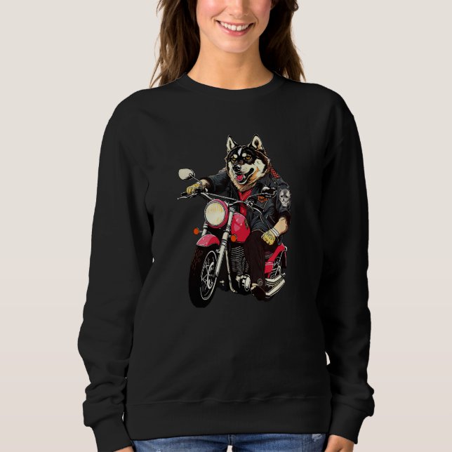 Camiseta Motocicleta Engraçado de rouco Biker (Frente)