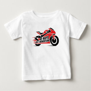 Camiseta Motocicleta Esportiva Vermelha e Preta