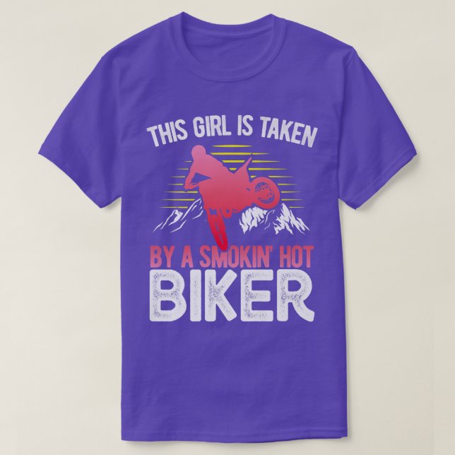 Camiseta Motocicleta Esta Garota É Levada Por Um Ho De Fuma (Frente do Design)